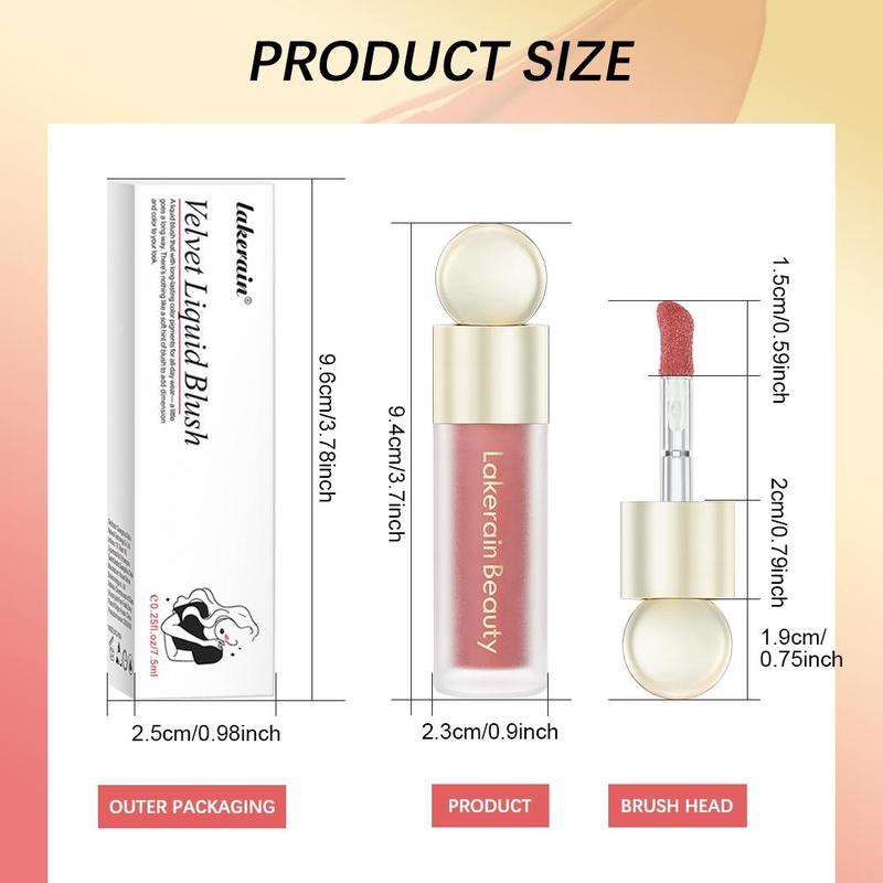 Long-lasting Smooth Cream Liquid Cheek Blusher, Smudge-proof Natural Look Blush Stick for Daily Makeup, Lightweight Soft Color Shadow for All Skins, Facial Cosmetic Tools, Daily Cosmetic