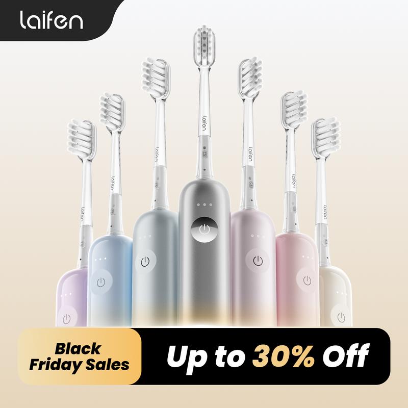 Laifen Wave Electric Toothbrush, Oscillation & Vibration Sonic Electric Toothbrush for Adults with 3 Brush Heads, Magnetic Rechargeable Travel Powered Toothbrush