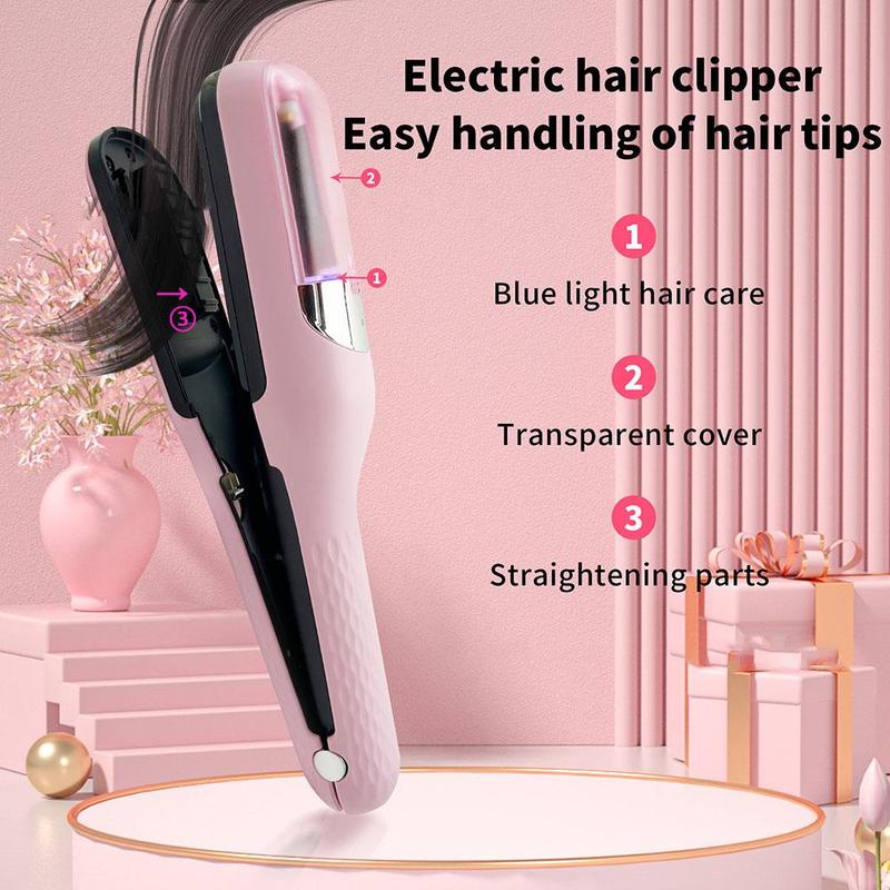 Cordless Split Ends Hair Clipper, Automatic Rechargeable Hair Clipper, 2 in 1 Hair Edge Control Trimmer for Dry Damaged Split Ends Broken Brittle Hair, Hair Styling Tool for Women, Heartwarming Gift, Christmas Gift