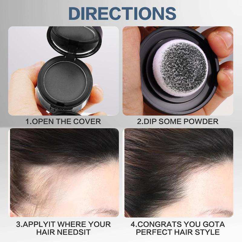 Hair Shadow Powder, 1 Box Long Lasting Waterproof Hair Powder with Mirror, Professional Hair Styling Product for Men & Women, Christmas Gift