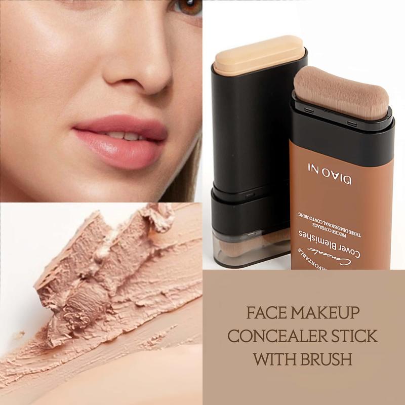 Long-lasting Concealer with Soft Brush Head, 1 Count Smooth Skin Concealer, Lightweight Formula To Enhance Your Natural Glow