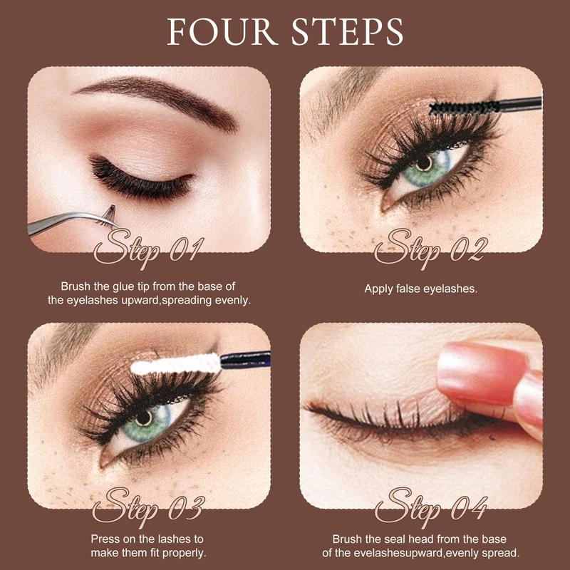 DIY Fluffy Eyelash Extension Kit 240 Eyelash Set Kit Individual Eyelashes Natural 9-17mm Kit with Applicator Makeup Cosmetic Makeup Cosmetic