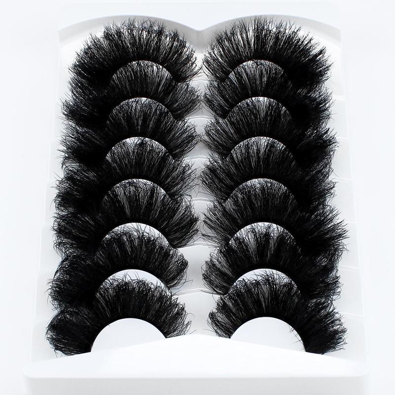 Fluffy False Eyelashes, Natural Soft Thick Faux Cluster Lashes, Volumized False Eyelashes for Women and Girls Eye Makeup Enhancement