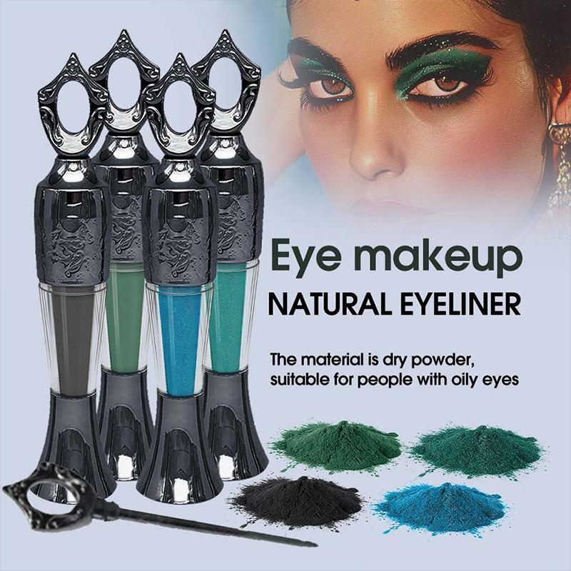 Long Lasting Eyeliner Powder, 1 Count Eyeliner Powder with Applicator, Professional Eye Makeup Tool for Women & Girls