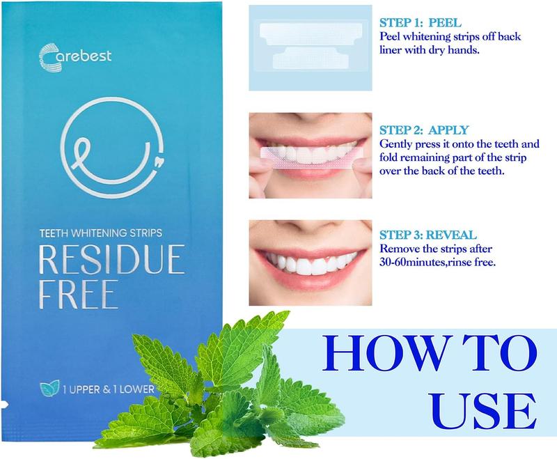 Teeth Whitening Strips,Non-Sensitive Teeth Whitening Kit,Gel Mint Oral whiting strips nonslip whitening vie beaut purple strips  teeth whitening enamel safe   teeth whitening teeth whitening kit