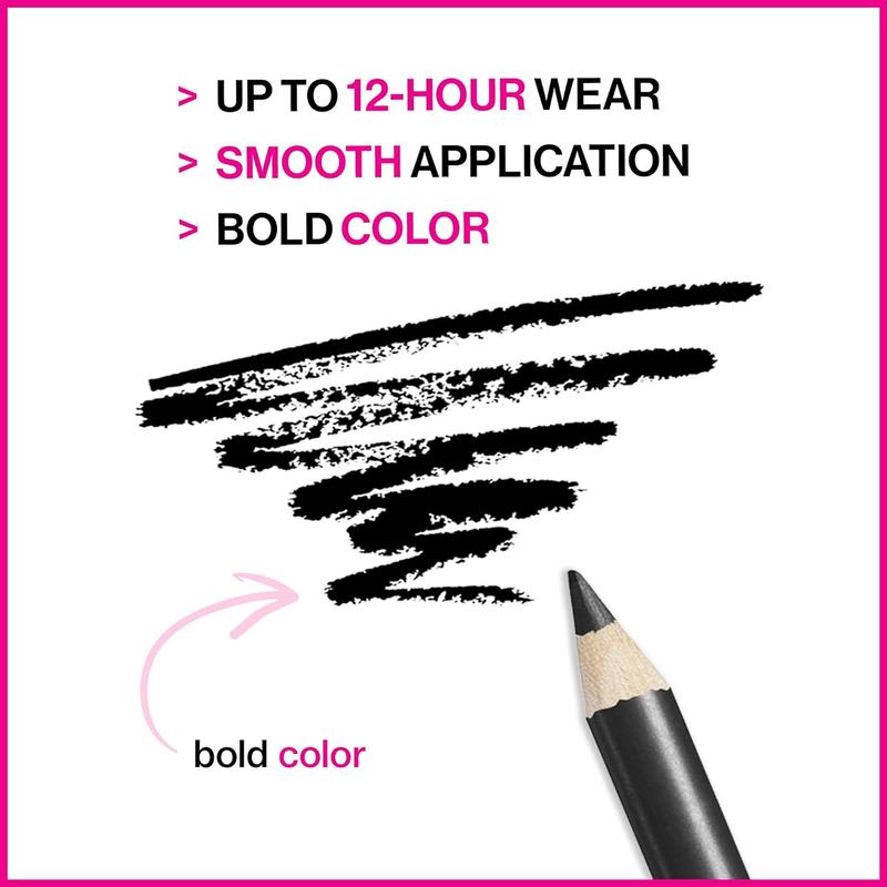 Color Icon Kohl Eyeliner Pencil, Rich Hyper-Pigmented Color, Smooth Creamy Application, Long-Wearing Matte Finish Versatility, Cruelty-Free & Vegan - Baby's Got Black(Packaged)