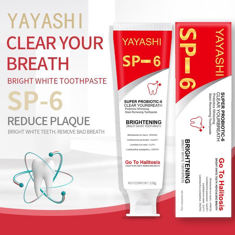 SP-6 Probiotic Whitening Toothpaste for Oral Health Management and Fresh Breath - Mint Flavor - Daily, Fragrance