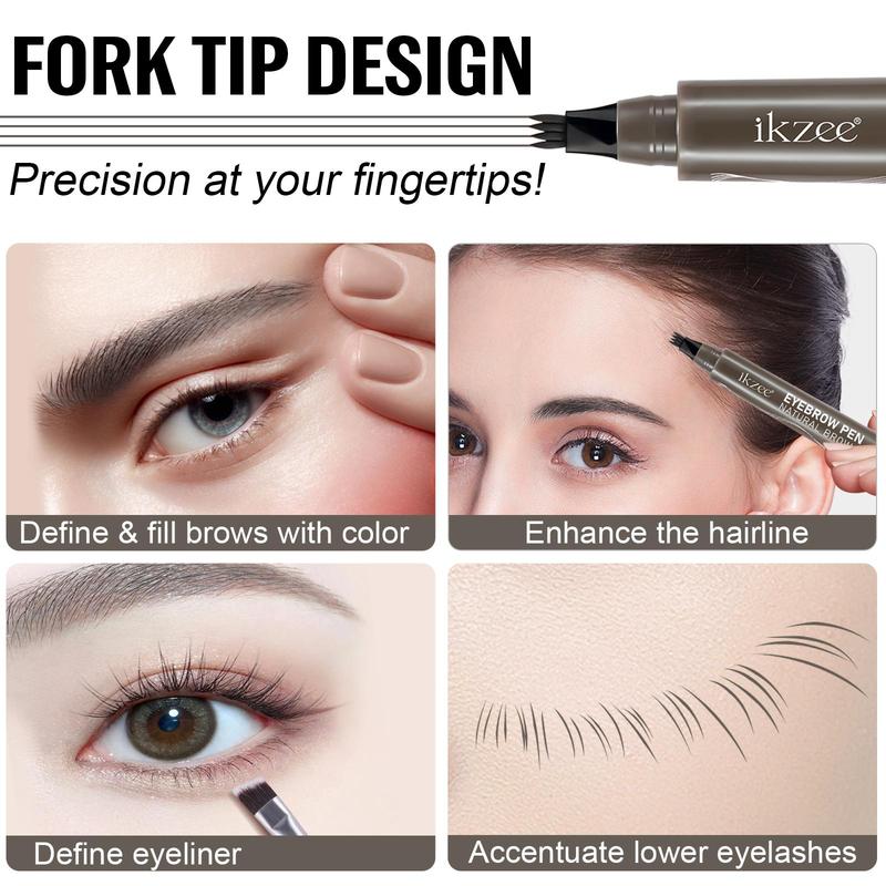 4 Fork Eyebrow Pencil, Long Lasting Eyebrow Pencil, Brow Styling Brush, Eye Brow Makeup Tool, Makeup Accessories