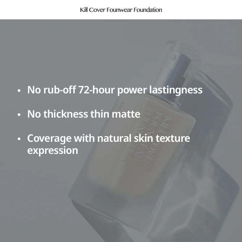 [CLIO Official Shop] CLIO Kill Cover Founwear Foundation | 72hrs Long-Lasting, High Coverage | Semi-matte Finish | Free from 13 Harmful Ingredients