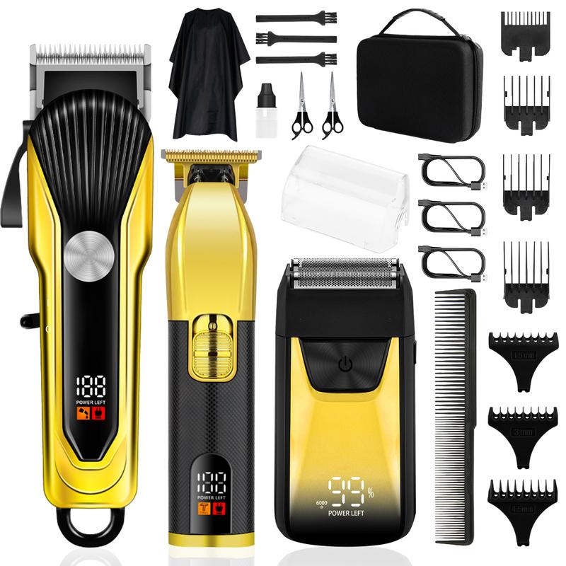 Electric Hair Clipper Trimmer Kits for men, Electric Shavers Razor & Beard Trimmer, Professional Cordless Rechargeable Barber Set, Gifts for Men