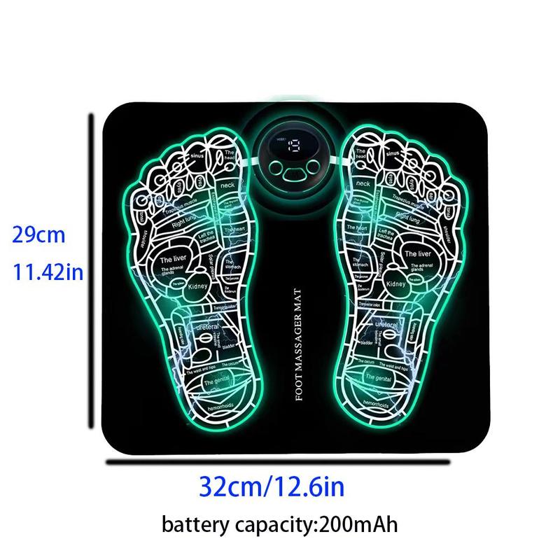 Foot Massage Mat, 8 Modes 19 Levels LED Massage Mat, Multifunctional Foot Massage Pad, Personal Care Appliances for Home & Travel