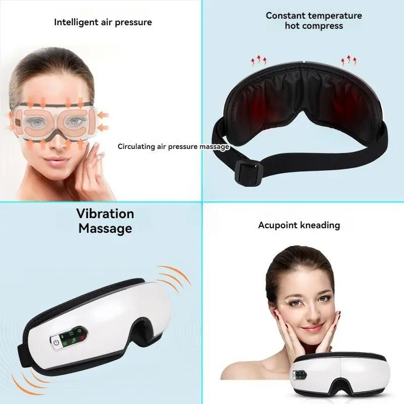 Electric Eye Massage Machine, 1 Set Air Pressure Hot Compress Eye Mask, Vibrating Eye Massager, Massager Machine, Eye Massage Tool, Massager Electric Machine