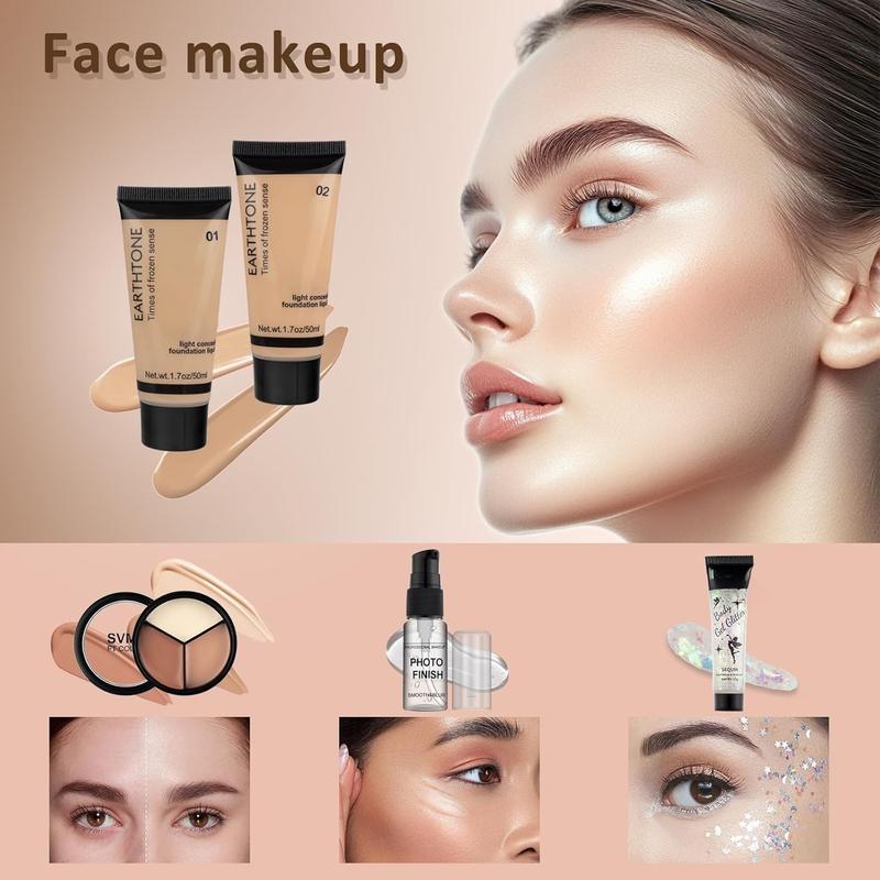 Makeup Kits for Teens Makeup Kit for Teenager Women Full Kit Makeup Gift Set for Teen Girls Eyeshadow Palette Foundation Concealer Makeup Gift Set for Women