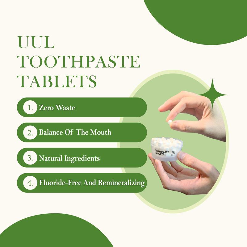 UUL Toothpaste Tablets - Strong Mint for Oral Care