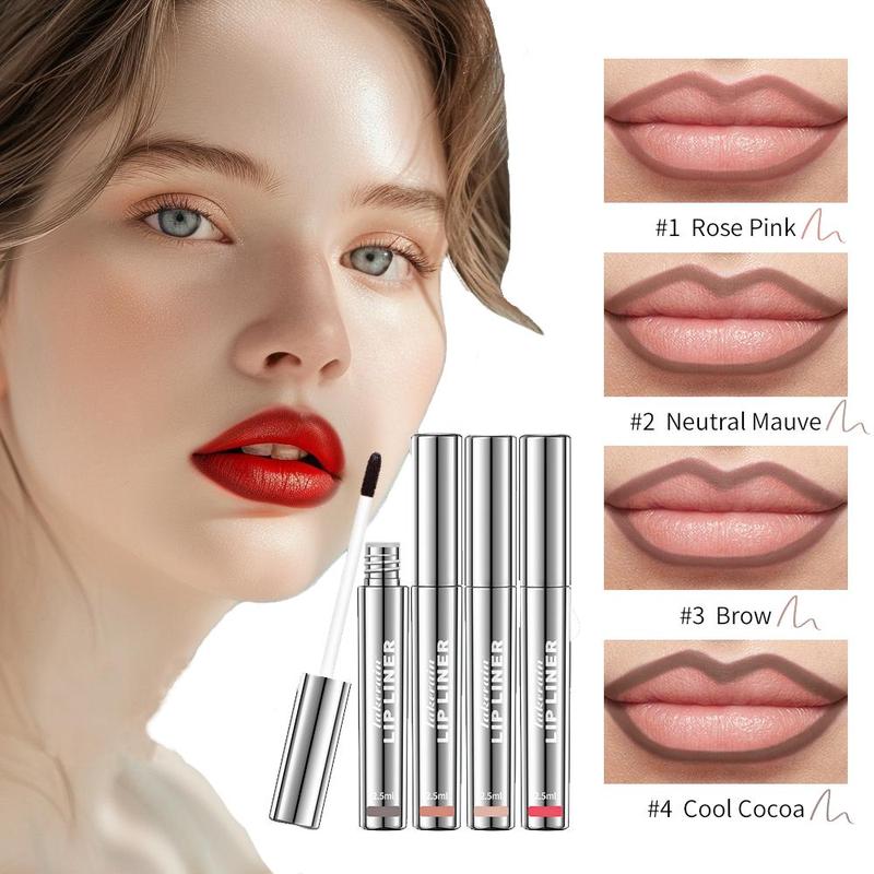 Peel-Off Lip Liner Stain with Matte Easy Coloring, Waterproof, Transfer-proof natural lip liner, Vintage Contour Lipliner Makeup, Flawless Cosmetic