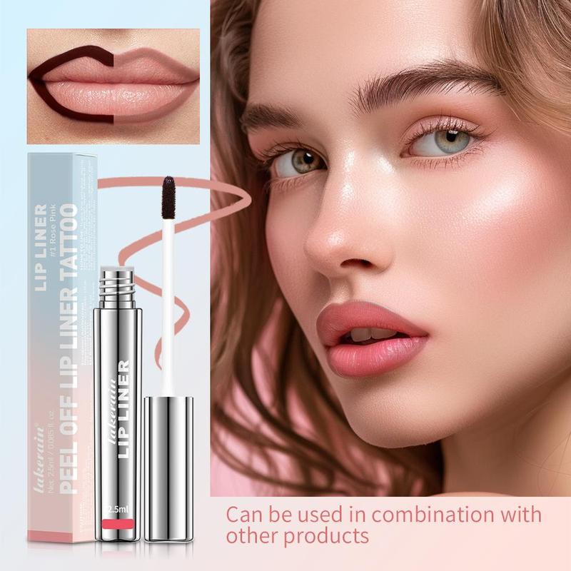 Peel-Off Lip Liner Stain with Matte Easy Coloring, Waterproof, Transfer-proof natural lip liner, Vintage Contour Lipliner Makeup, Flawless Cosmetic