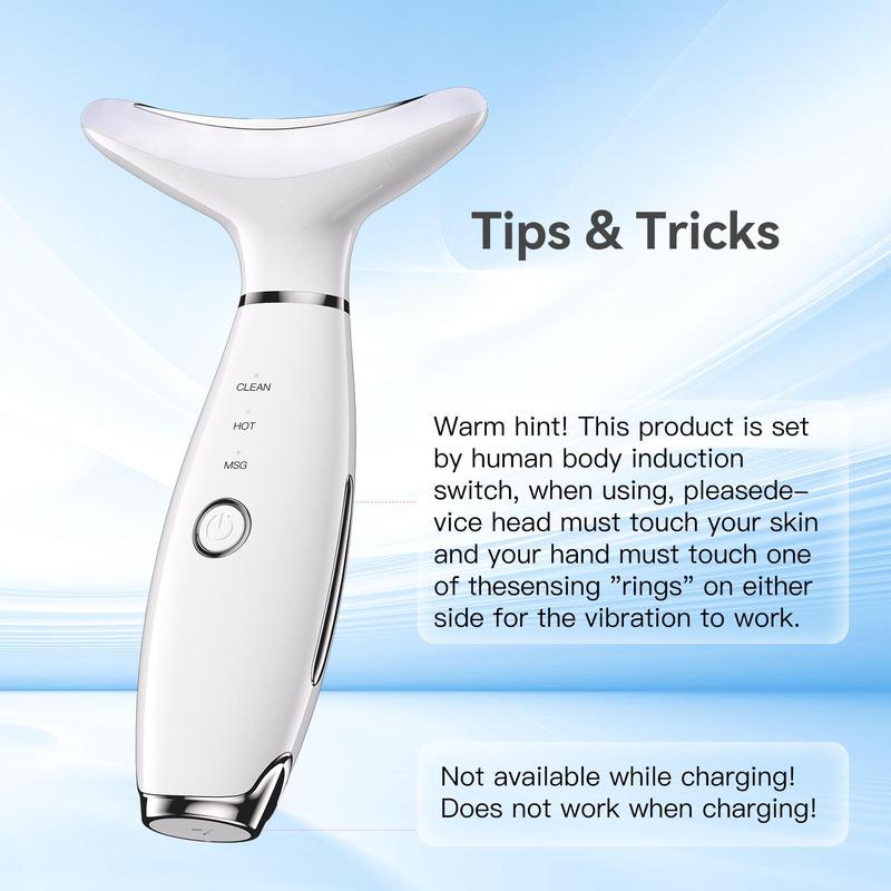 7 Color Face & Neck Beauty Massager for Women, USB Rechargeable Facial Care Tool, Lifting and Firming Facial Skin Care Tool, Beauty Gift for Girls