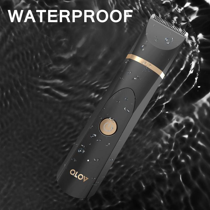 OLOV Electric Body Hair Trimmer- Groin Hair Trimmer, Ball Trimmer for Men - Replaceable Ceramic Blade Heads,USB Recharge,Waterproof Male Hygiene Razor Safe Quick Gift Cordless