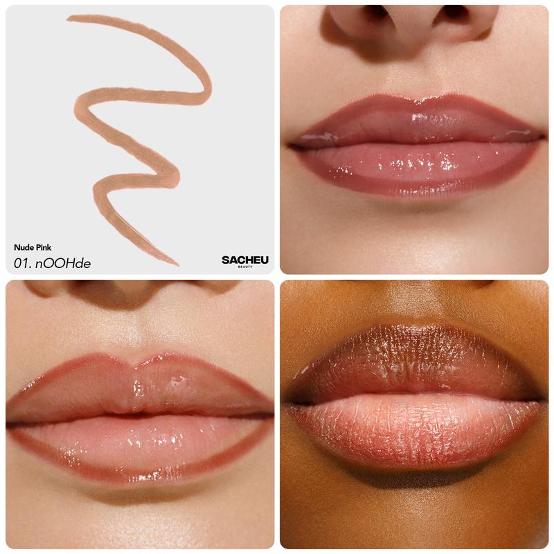 HoliSLAY Bundle - Lip Liner STAY-N (nOOHde, getREDy & leftonRED) + Lip Elixir (Clear & Sheer Pink)