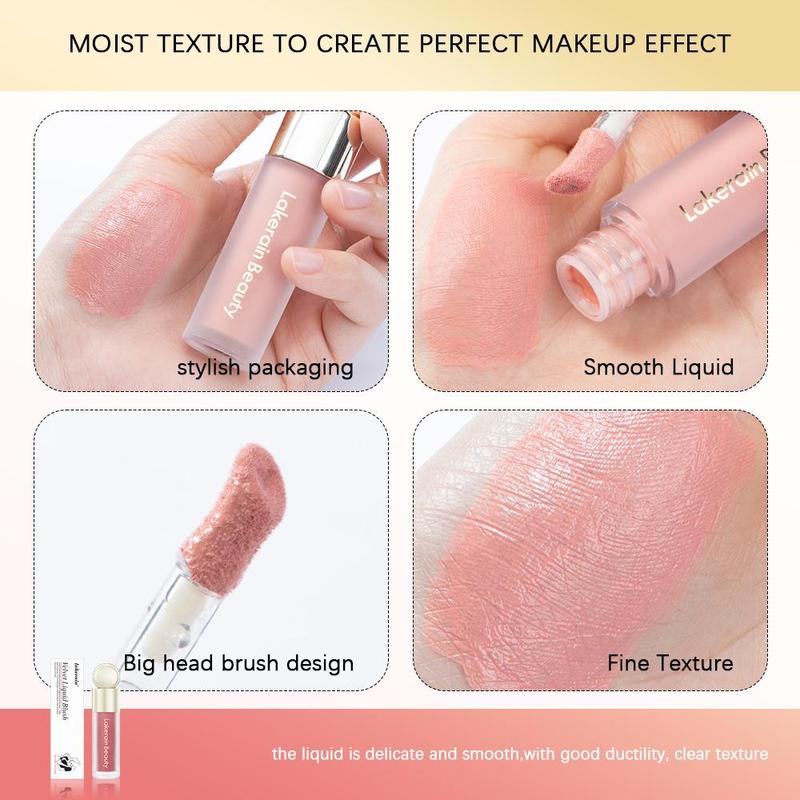 Long-lasting Smooth Cream Liquid Cheek Blusher, Smudge-proof Natural Look Blush Stick for Daily Makeup, Lightweight Soft Color Shadow for All Skins, Facial Cosmetic Tools, Daily Cosmetic