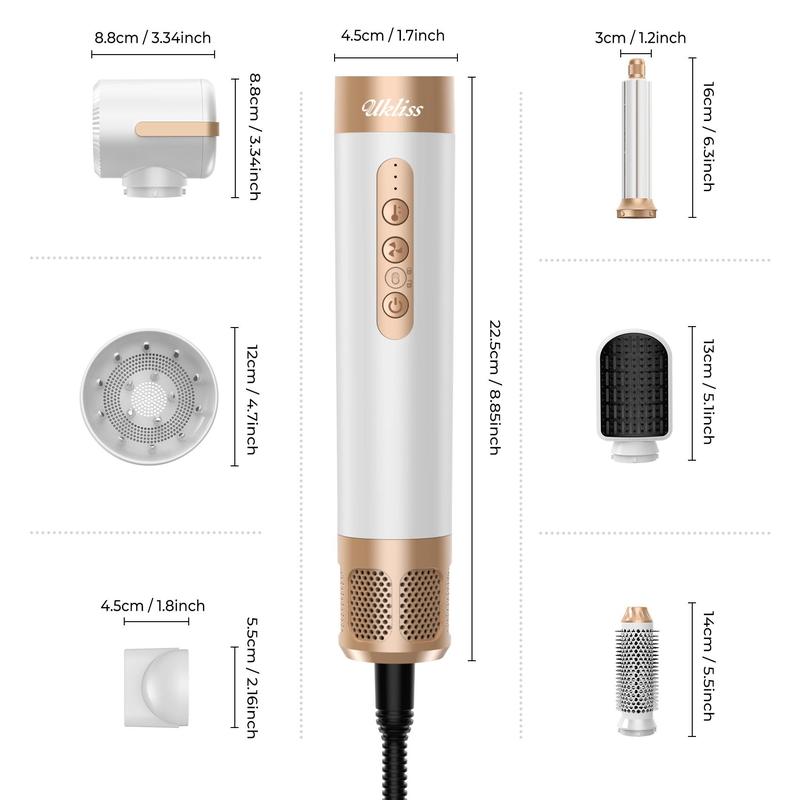 7 in 1 Hair Dryer Brush, 1 Set Multifunctional Hair Styling Tool with Accessories, Hair Styling Tool for Home & Travel