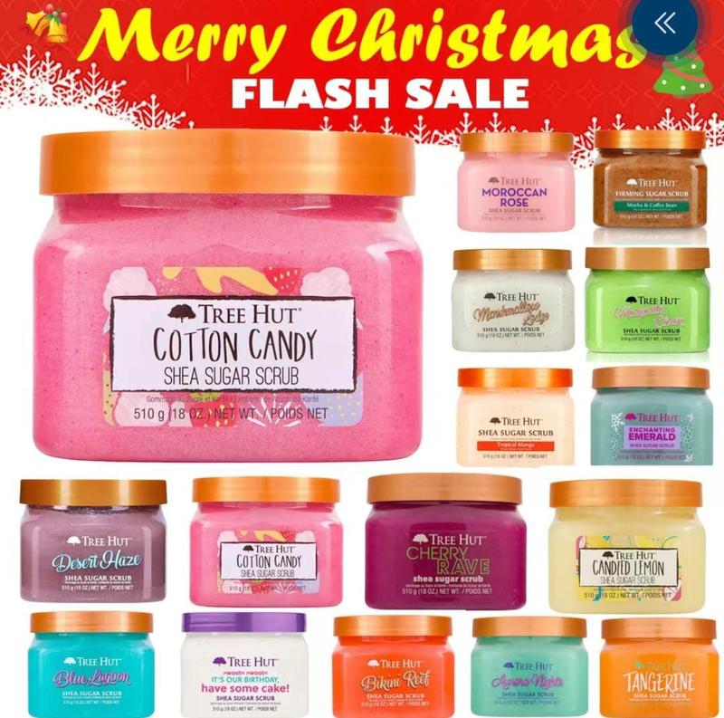 [ Marry Christmas ] Tree Hut Shea Sugar Scrub Natural Exfloating Body care