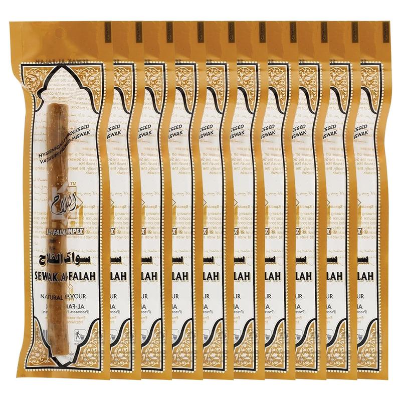 (2  Pack) Thin Sewak Al-Falah Miswak Natural Toothbrush Thin Sticks Oral Traditional Comfort