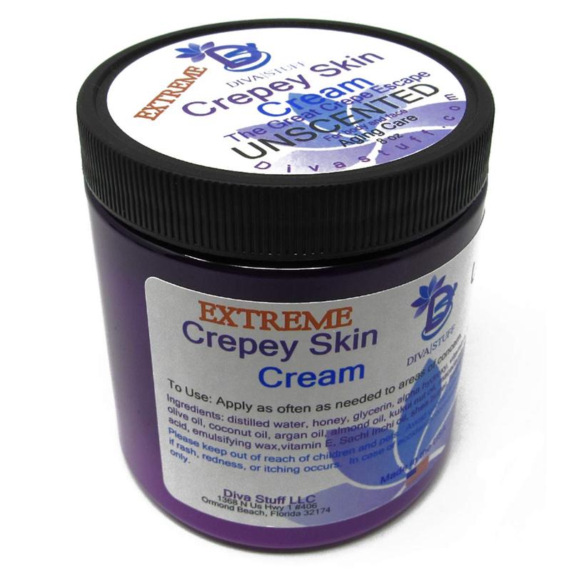 Extreme Crepey Skin Body & Face Cream with Hyaluronic Acid, Alpha Hydroxy and more for Dry & Damaged Skin, 8oz - Unscented Body Care Moisturizer Moisturizing Restore