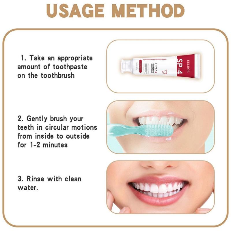 Sp-4 Toothpaste, Probiotic Toothpaste, Brightening and Stain Removing Toothpaste, Natural Teeth Agent, Fresh Breath, Natural Smile