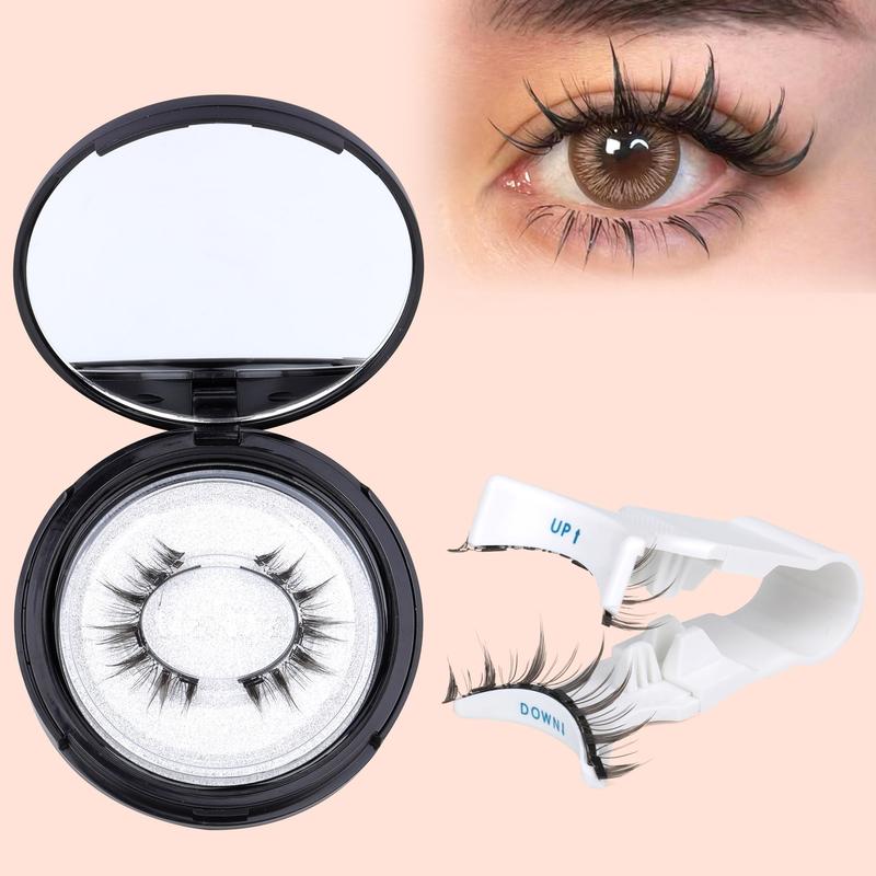 Magnetic Eyelashes Manga Natural Lashes Magnetic No Glue Needed Anime Eyelashes Strip Wispy False Eyelashes Magnetic Eye Lashes with Applicator Durable 1 Pair