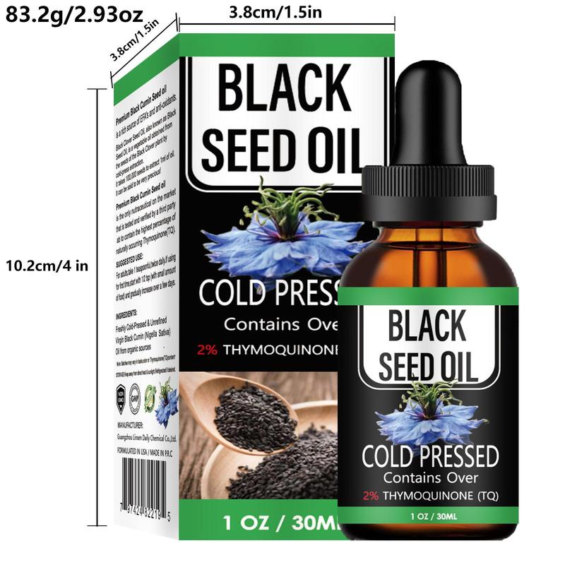 Nourishing Black Seed Oil for Hair, Eyelashes, Nails, Natural Skin Care Oil for Daily Use, Multi-use Skin Care Massage Essential Oil for Face & Body