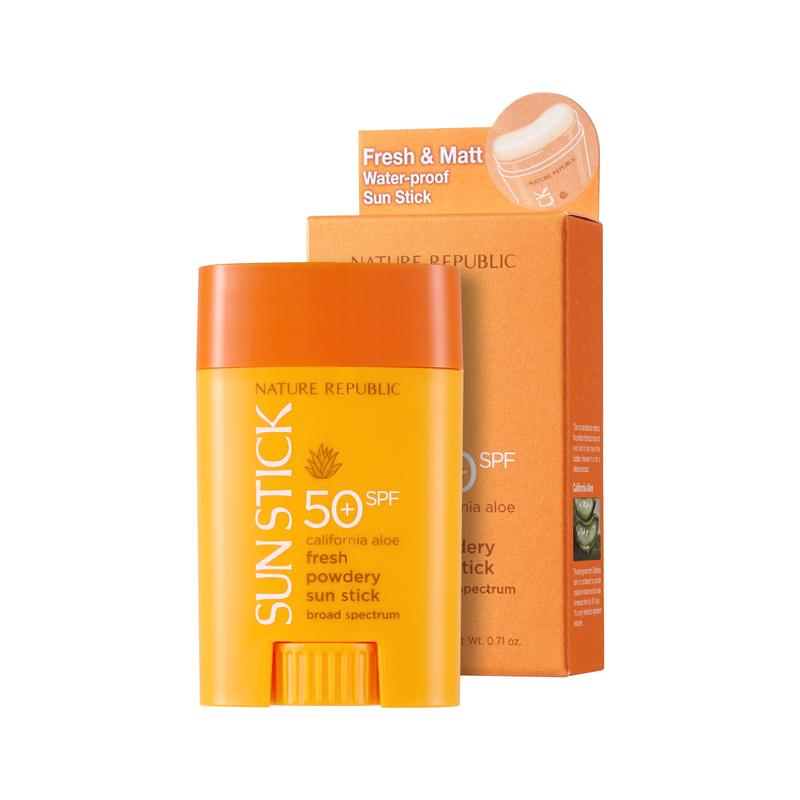 NATURE REPUBLIC - California Aloe Fresh Sun Stick SPF50+ PA++++ |  Sunscreen Stick for Face   - Korean Scincare - Facial Skincare -  Korean Sunscreen Compact Uv Skin Repair Comfort sunscreen skincare uv