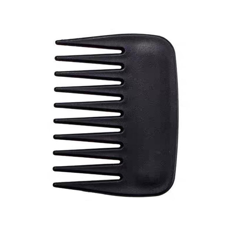 HIUSVO Detangling Comb | Black Carbon Fiber | Large Wide Tooth Detangler Comb | For Straight or Curly Hair | Wet or Dry Hair | Professional Grade Styling Comb for Men and Women (Single Black)