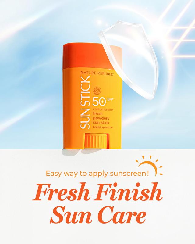 NATURE REPUBLIC - California Aloe Fresh Sun Stick SPF50+ PA++++ |  Sunscreen Stick for Face   - Korean Scincare - Facial Skincare -  Korean Sunscreen Compact Uv Skin Repair Comfort sunscreen skincare uv