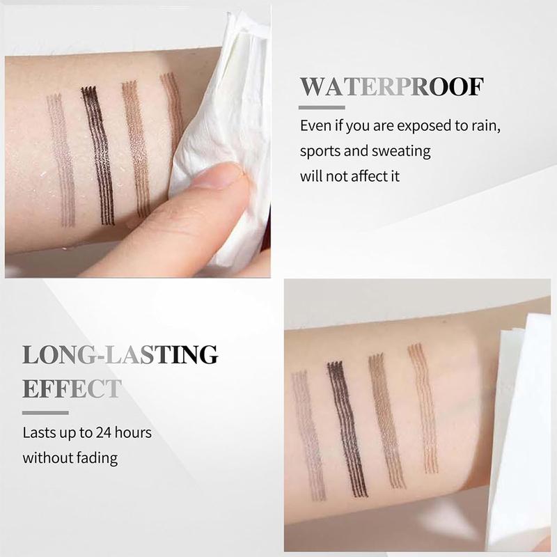 Long-lasting Smooth 4 Split Head Liquid Eyebrow Pencil, Natural And Wild Eyebrow Pencil, Waterproof And Shaping Eyebrow Makeup Tool Cosmetic