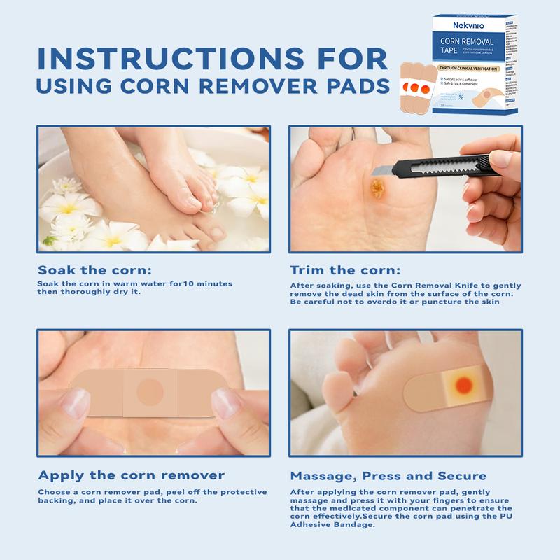 Nekvnro Corn patch 30 pieces of old callus, dead skin, callus, corn plaster, hand and foot corn patch care