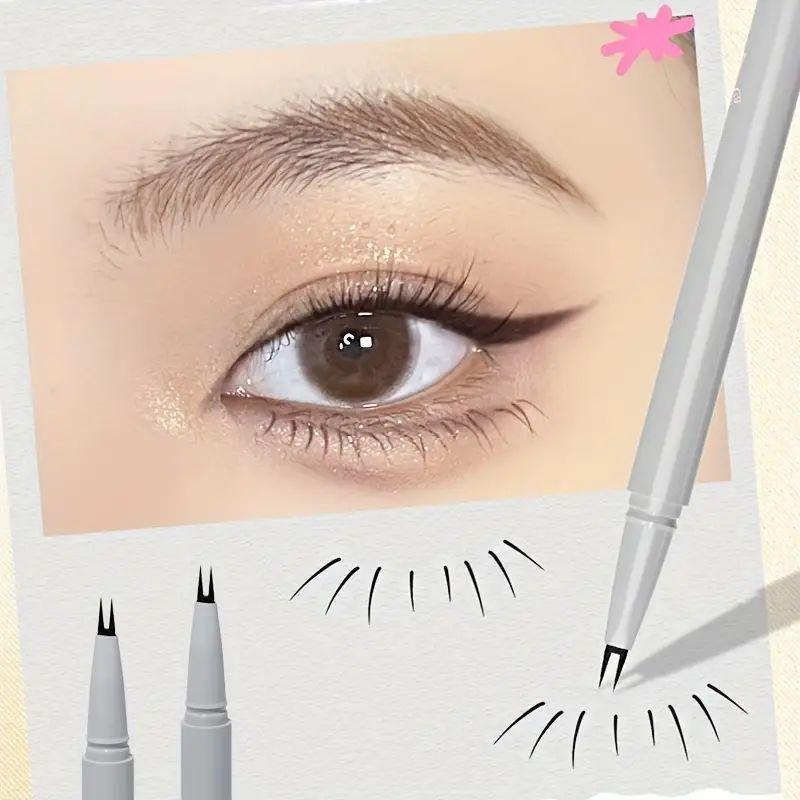 Lower Eyelash Pen, 1 Count Two Claws Lower Eyelash Pen, Waterproof and Antifouling Eyeliner Eyelash Pen, Easy to Apply for Eye Makeup