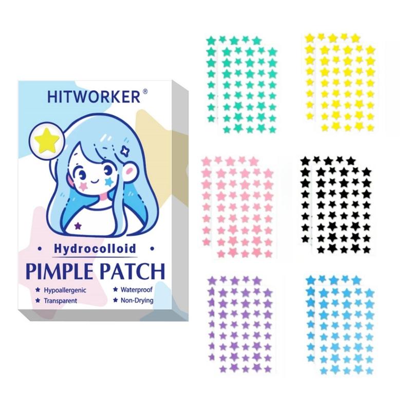 Colorful Star Shaped Pimple Patch, 480pcs Hydrocolloid Acne Covering Patches, Gentle Skin Care Products for Women & Men