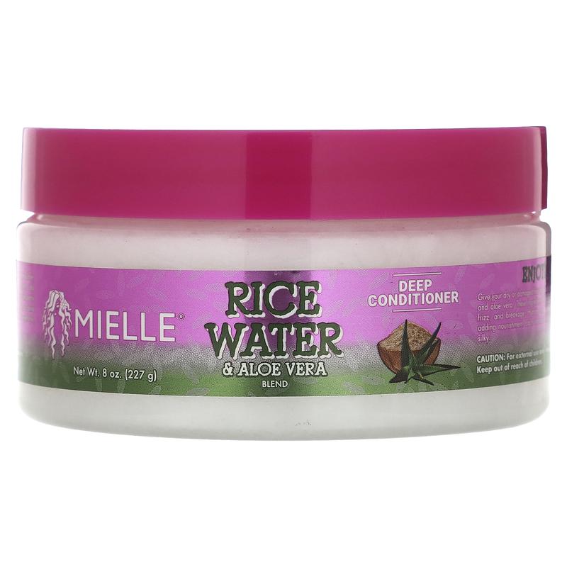 Mielle Deep Conditioner, Rice Water & Aloe Vera Blend, 8 oz (227 g)