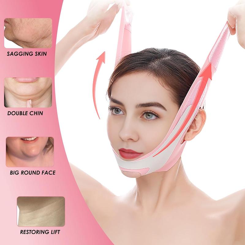 V-line Lifting Mask, Reusable Face Strap, Double Chin Shaping Bandage, Chin Up Patch, Chin Strap, V Shaped Belt, Face Mask for Women