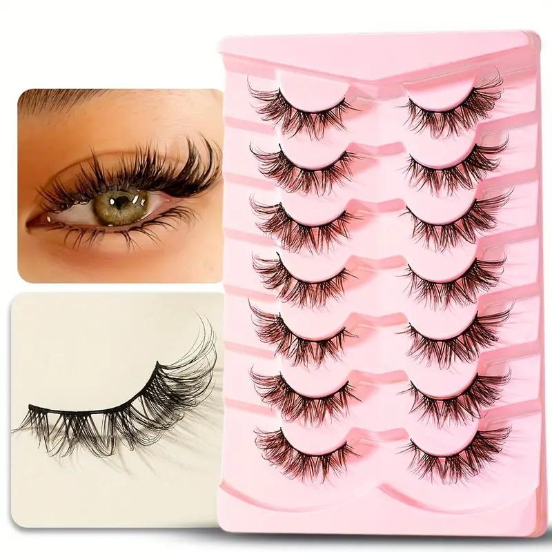 Wispy Style Makeup False Eyelashes for Women, Fake Clusters Lashes Strips Lashes for Eyelash Extension, Eyelash Extensions Kit for Eye Makeup Enhancement