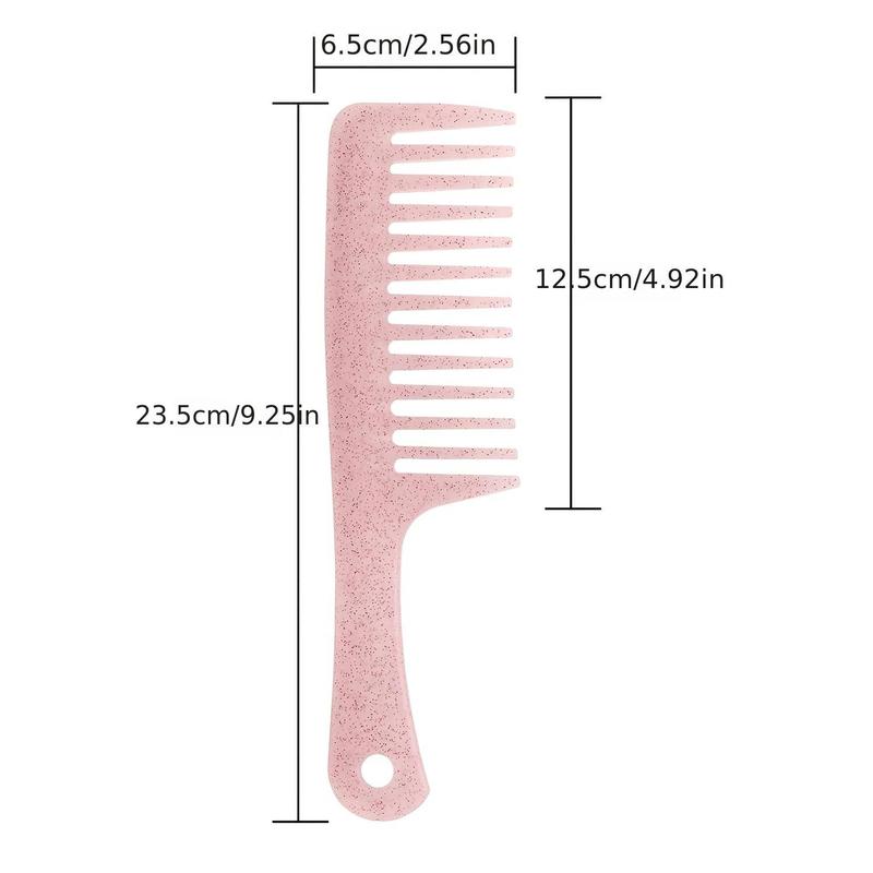 Solid Color Haircare Wide Tooth Comb, Anti-static Big Tooth Comb, Plastic Styling Comb, Hair Comb For Home Daily Use, Professional Heatless Styling Tools