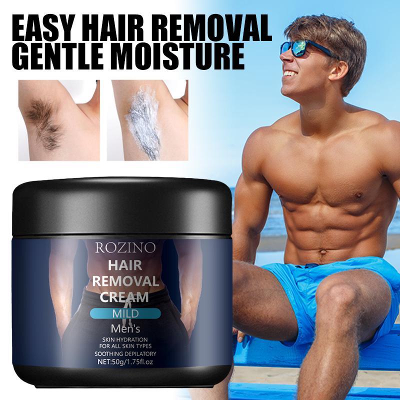 50g Men's Hair Removal Cream, Creamy Texture, Delicate and Gentle without Irritating The Skin, Easy Hair Removal Tool, Soothing Pores, Smooth Skin, Suitable for All Skin Types