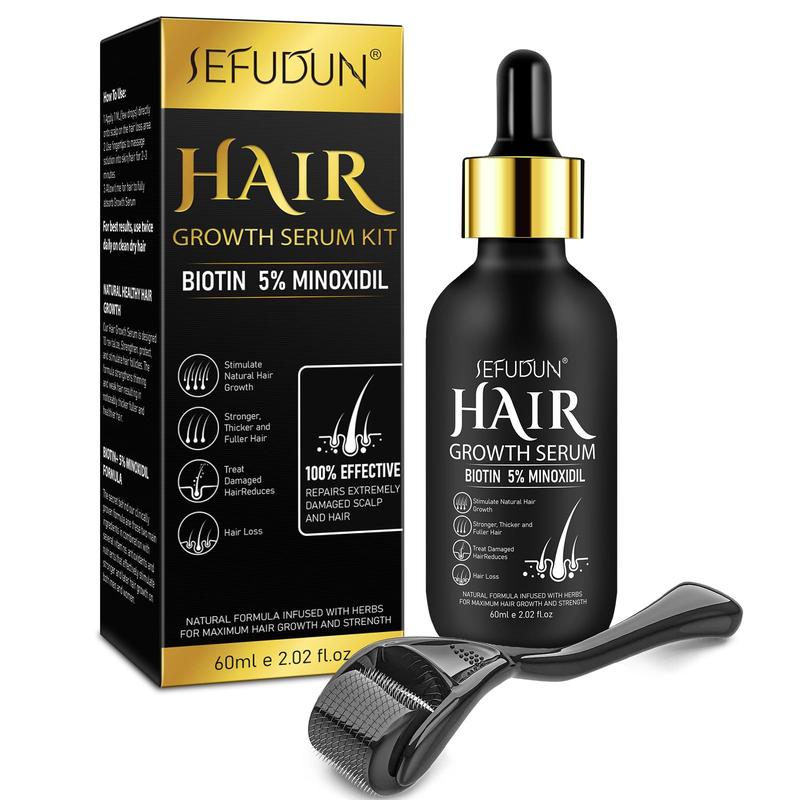 Hair Serum with Biotin-Beard Kit-Hair Care for Healthy Hair Kit  and Strengthen for Hair with Roller