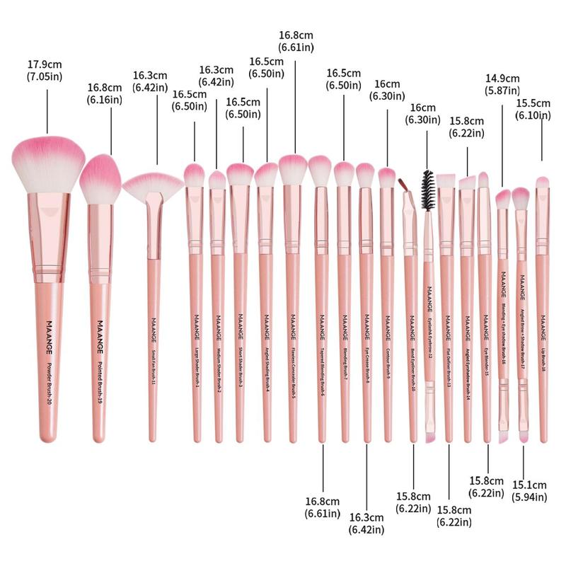 MAANGE Makeup Brush Set, 27pcs set Professional Makeup Brush & Puff & Beauty Egg & Face Cleaning Sponge & Makeup Bag, Makeup Accessories for Women, Christmas Gift