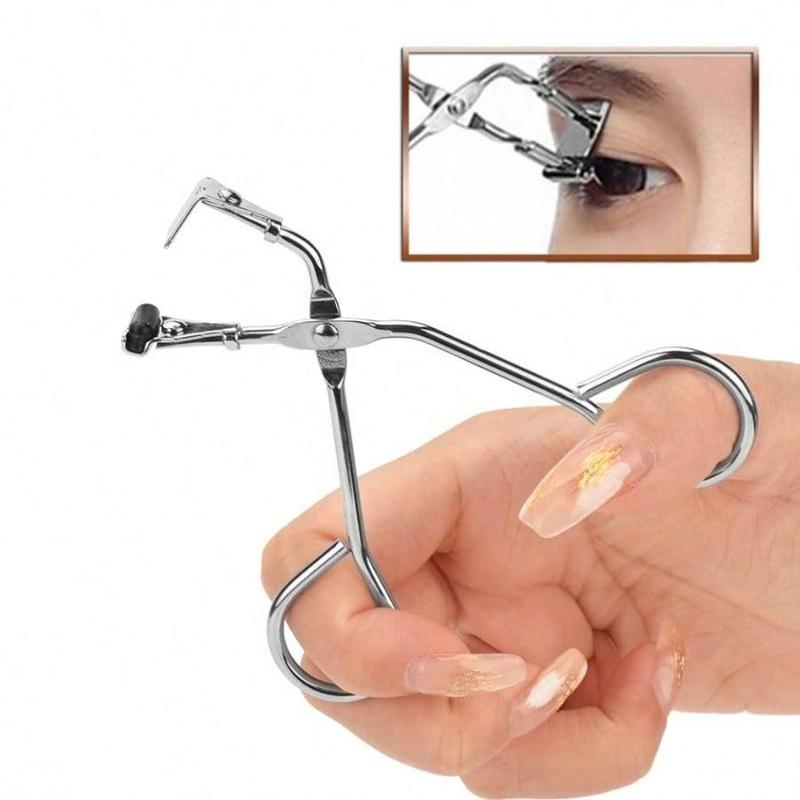 Partial Eyelash Curler & Eyelash Brush, 2 Counts set Eyelash Curling Tool, Cosmetic Eyelash Curler, Eyelash Makeup Tool, Portable Eyelash Curler