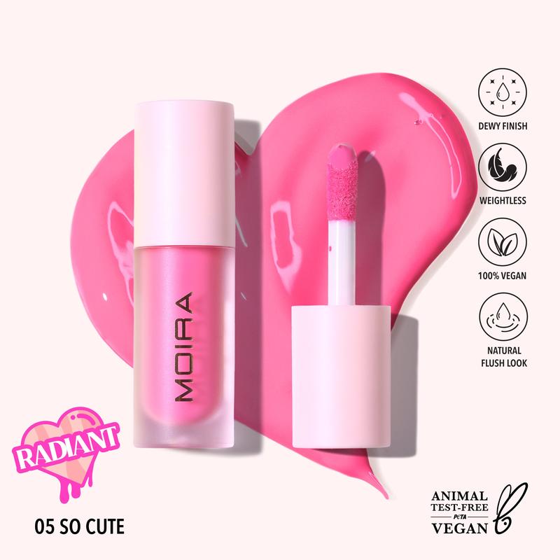 Love Steady Liquid Blush (005, So Cute)  Lightweight Makeup Radiant Blend Pigment