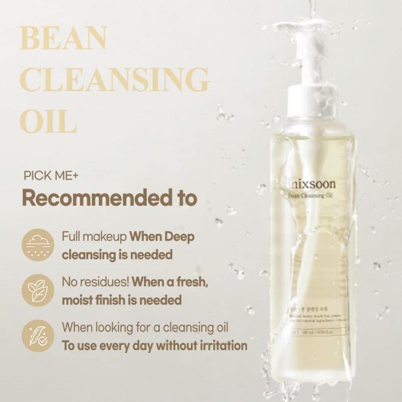 [MIXSOON] Bean Cleansing Oil 195ml, Gentle Cleanser, Deep Cleansing, Nourishing Formula, Hydrating Cleanser, Skin Purifying, Non-Comedogenic, Korean Skin Care, Viral Cleansing Oil