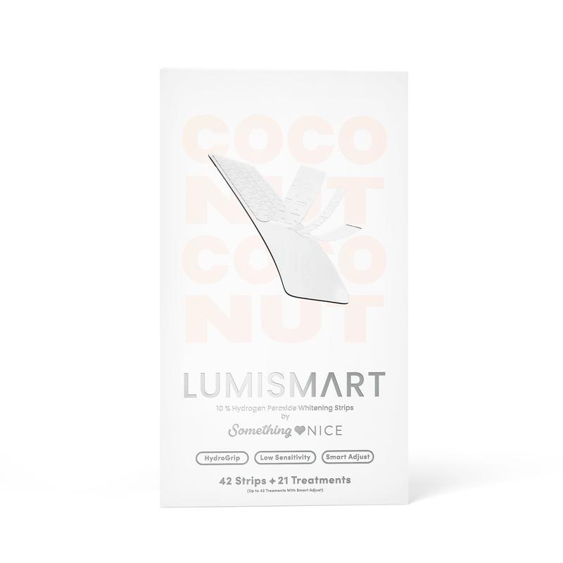 Lumismart Whitening Strips by Something Nice with 10% Hydrogen Peroxide, Smart Adjust, and Hydrogrip Technology