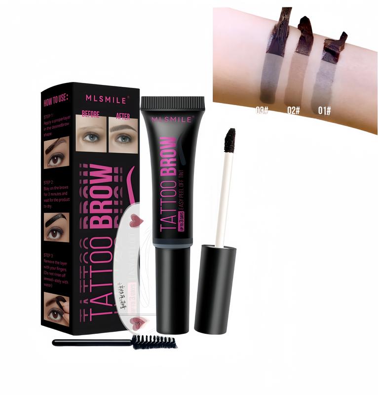 TATTOO BROW Waterproof Eyebrow Tattoo Tint Enhancers:Long Lasting Professional Makeup Brow Lift Eyebrow Cream With Lightweight Peel-off Formula Cosmetic Pack